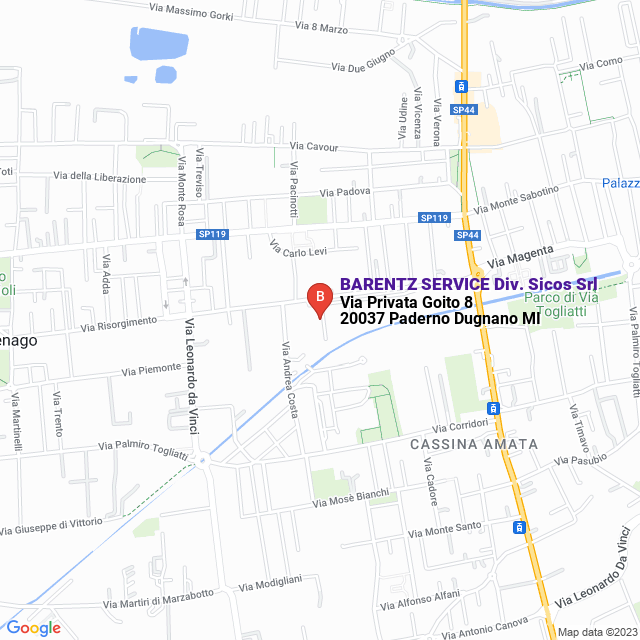 apri la mappa di BARENTZ SERVICE Div. Sicos Srl