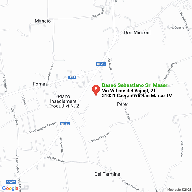 apri la mappa di Basso Sebastiano Srl-Maser