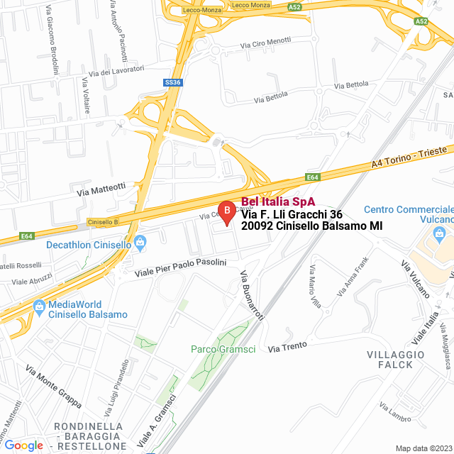 apri la mappa di Bel Italia SpA