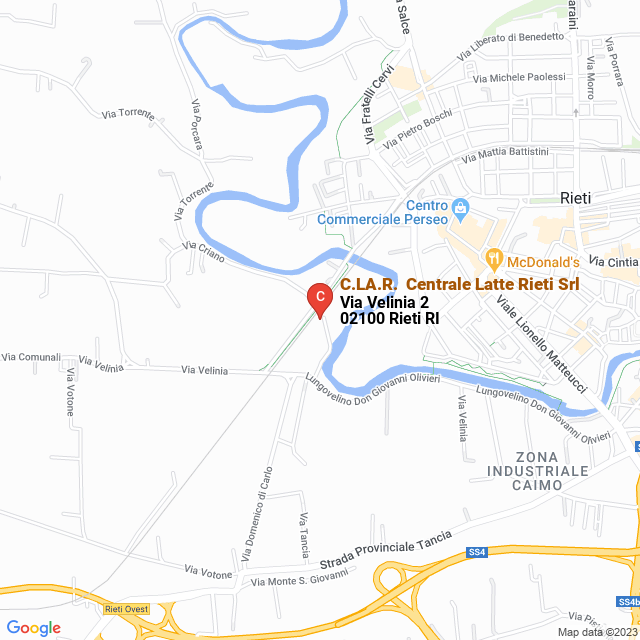 apri la mappa di C.LA.R. -Centrale Latte Rieti Srl