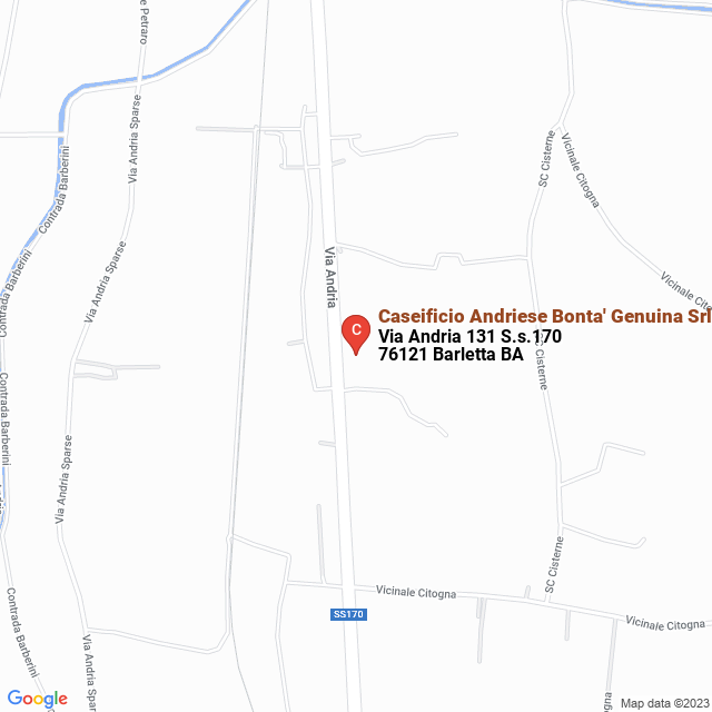 apri la mappa di Caseificio Andriese-Bonta‘ Genuina Srl