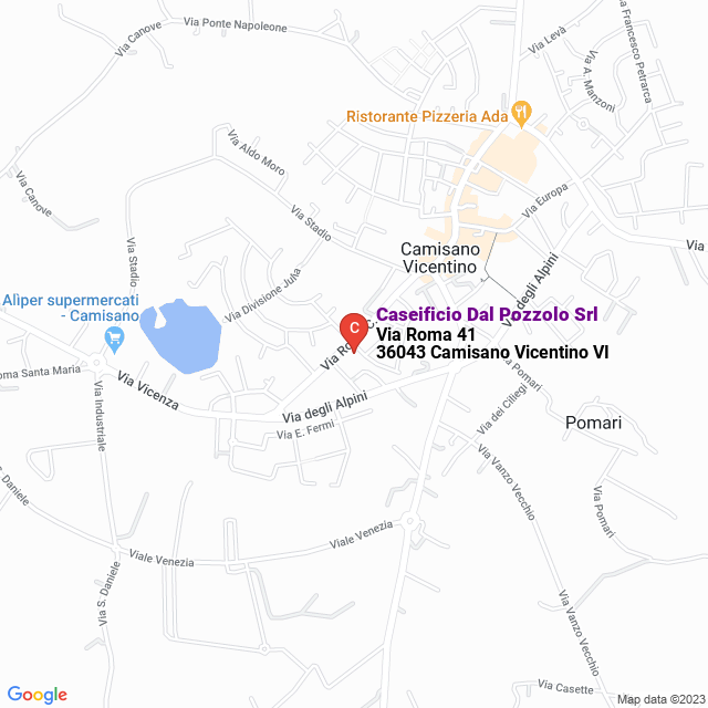 apri la mappa di Caseificio Dal Pozzolo Srl