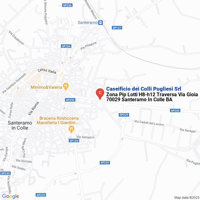 apri la mappa di Caseificio dei Colli Pugliesi Srl