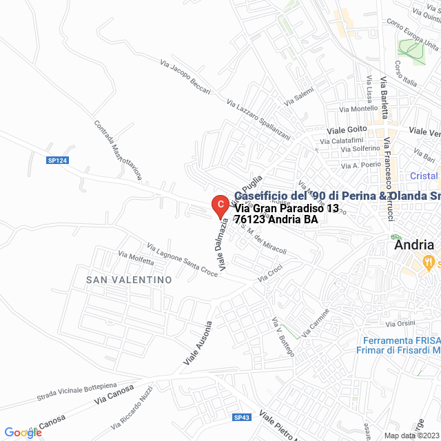 apri la mappa di Caseificio del ‘90 di Perina & Olanda Snc