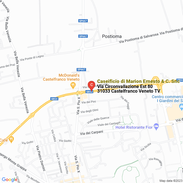 apri la mappa di Caseificio di Marion Ernesto & C. Snc