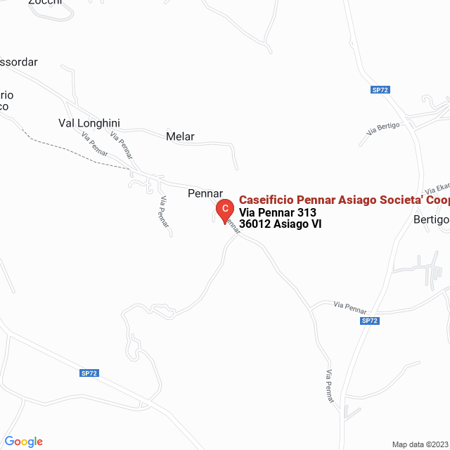 apri la mappa di Caseificio Pennar Asiago Societa‘ Cooperativa Agricola Scarl