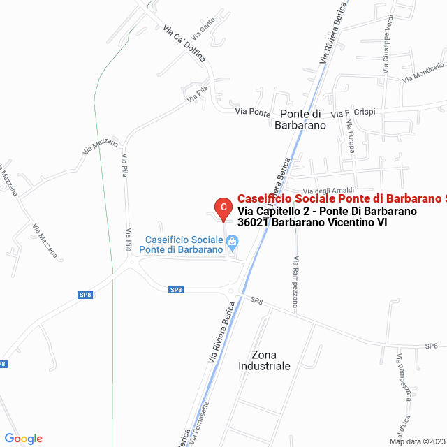 apri la mappa di Caseificio Sociale Ponte di Barbarano Scarl