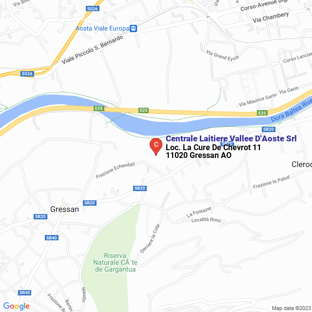 apri la mappa di Centrale Laitiere Vallee D‘Aoste Srl