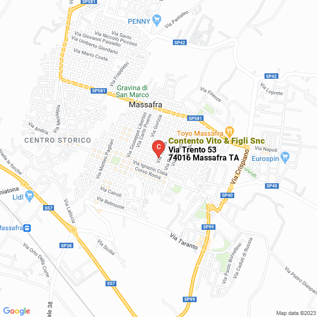 apri la mappa di Contento Vito & Figli Snc