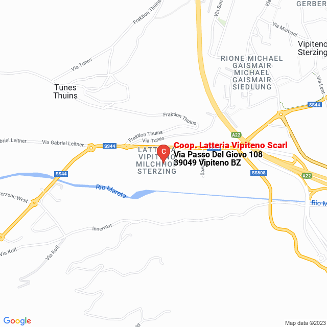 apri la mappa di Coop. Latteria Vipiteno Scarl