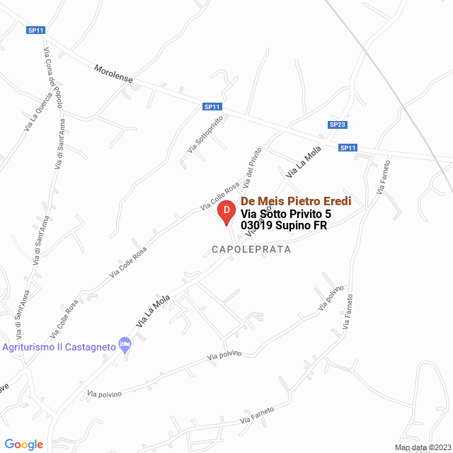 apri la mappa di De Meis Pietro Eredi