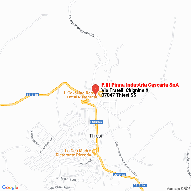 apri la mappa di F.lli Pinna Industria Casearia SpA