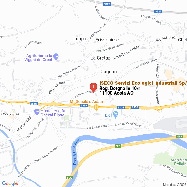 apri la mappa di ISECO Servizi Ecologici Industriali SpA