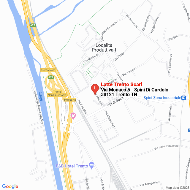 apri la mappa di Latte Trento Scarl
