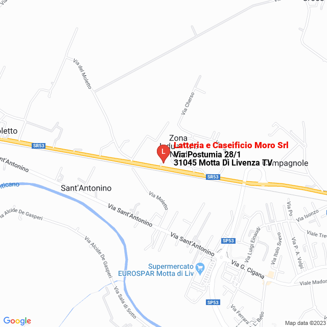 apri la mappa di Latteria e Caseificio Moro Srl