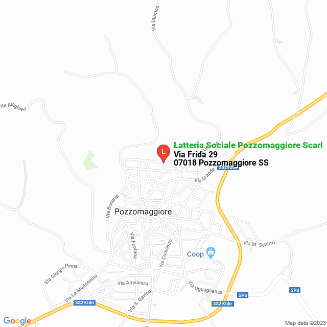 apri la mappa di Latteria Sociale Pozzomaggiore Scarl