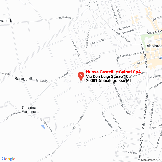 apri la mappa di Nuova Castelli e Cairati SpA