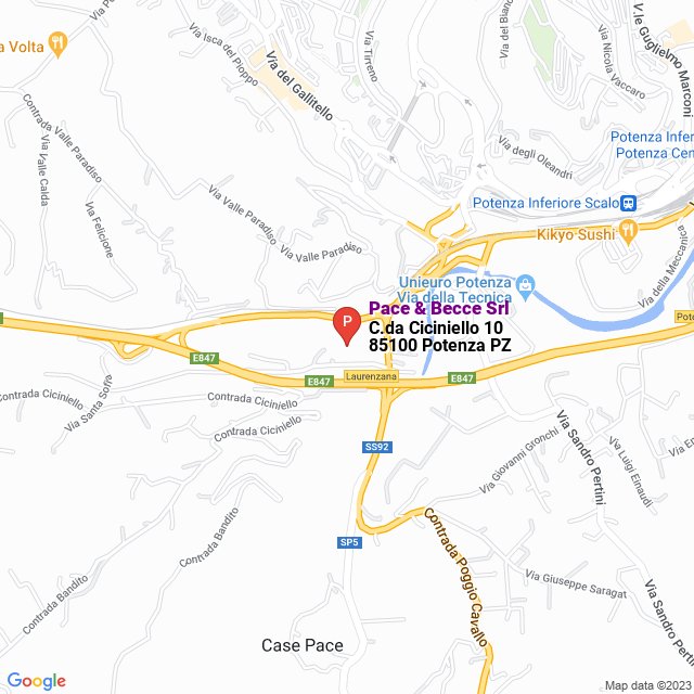 apri la mappa di Pace & Becce Srl