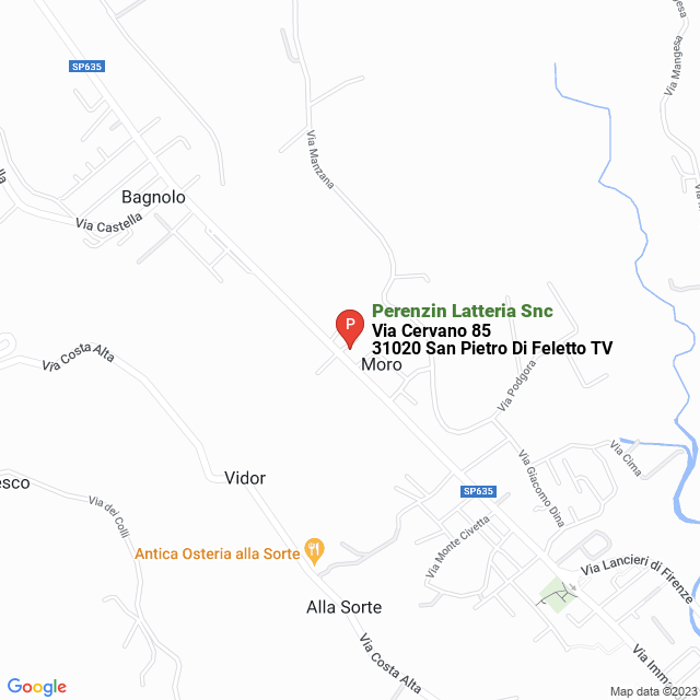 apri la mappa di Perenzin Latteria Snc