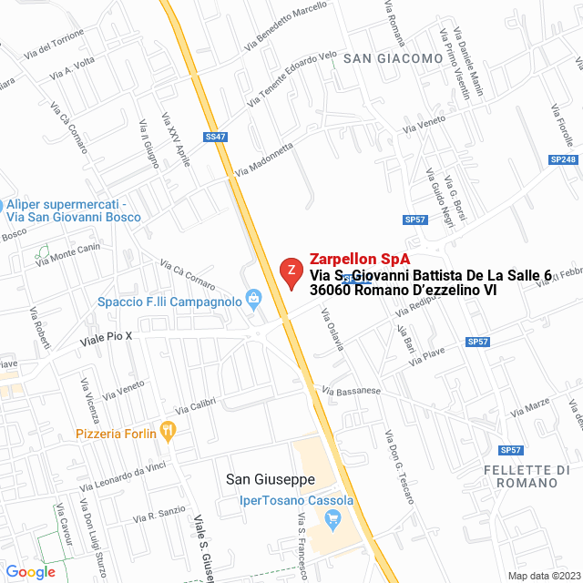 apri la mappa di Zarpellon SpA