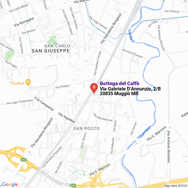 apri la mappa di Bottega del Caffè