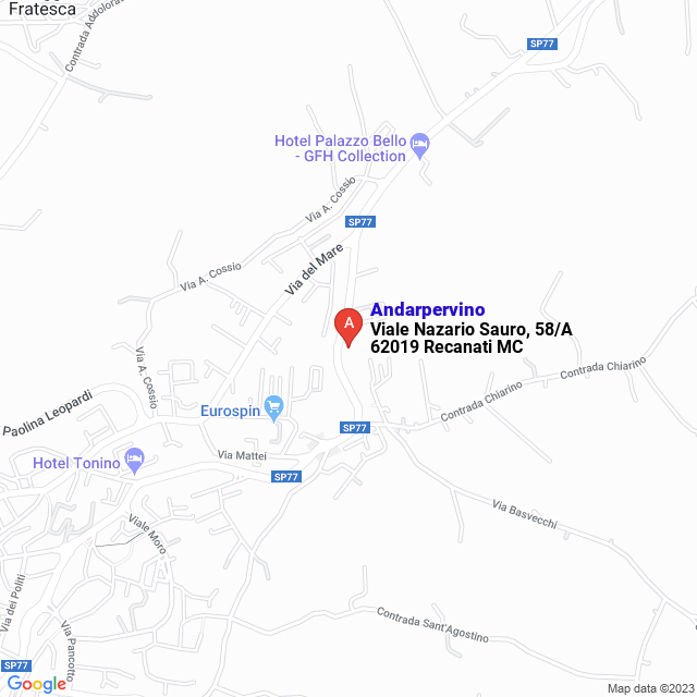 apri la mappa di Andarpervino
