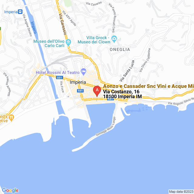 apri la mappa di Aonzo e Cassader Snc Vini e Acque Minerali