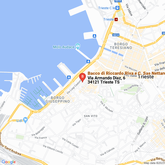 apri la mappa di Bacco di Riccardo Riva e C. Sas Nettare Divino