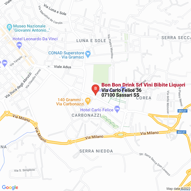 apri la mappa di Bon Bon Drink Srl Vini Bibite Liquori