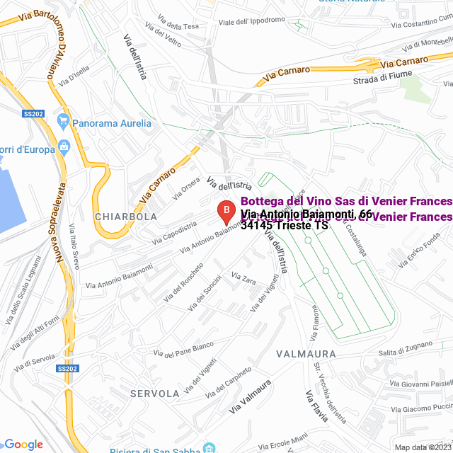apri la mappa di Bottega del Vino Sas di Venier Francesca
Bottega del Vino Sas di Venier Francesca