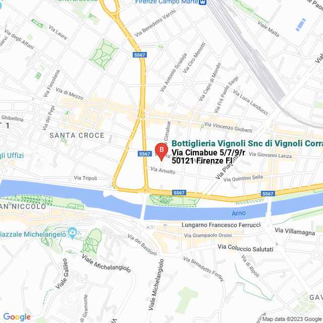 apri la mappa di Bottiglieria Vignoli Snc di Vignoli Corrado Ambrogio e Vasco