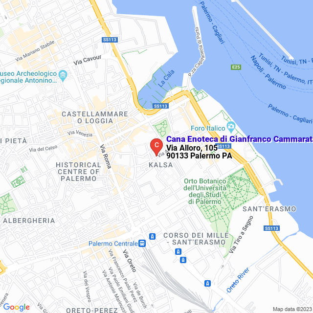 apri la mappa di Cana Enoteca di Gianfranco Cammarata