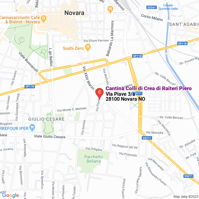 apri la mappa di Cantina Colli di Crea di Raiteri Piero