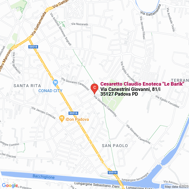 apri la mappa di Cesaretto Claudio Enoteca ‘‘Le Barik‘‘