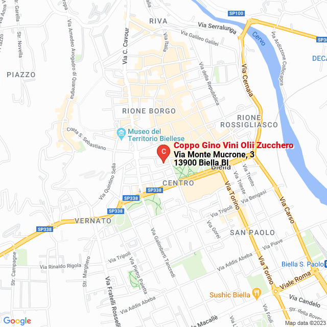 apri la mappa di Coppo Gino Vini Olii Zucchero