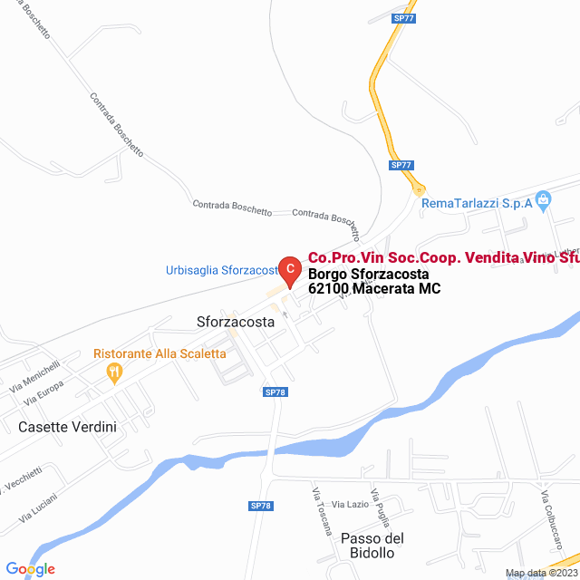 apri la mappa di Co.Pro.Vin Soc.Coop. Vendita Vino Sfuso