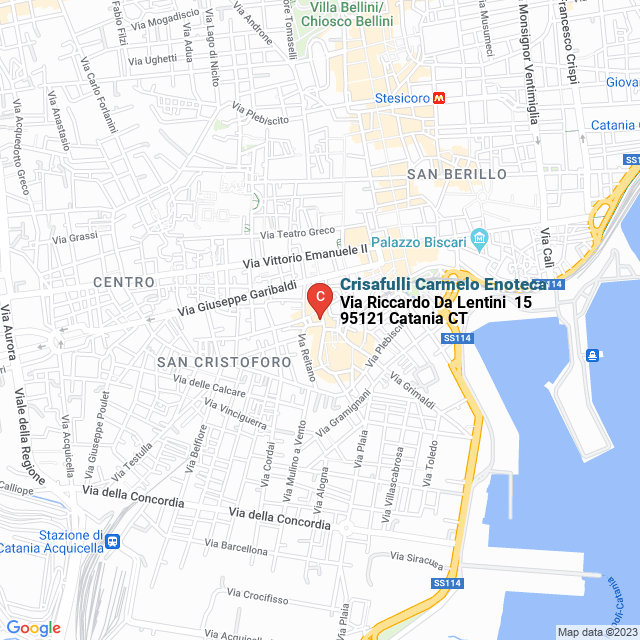 apri la mappa di Crisafulli Carmelo Enoteca