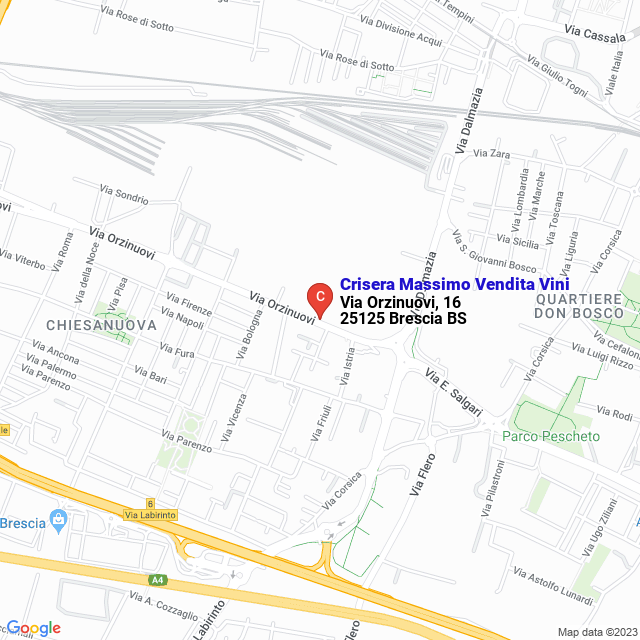 apri la mappa di Crisera Massimo Vendita Vini