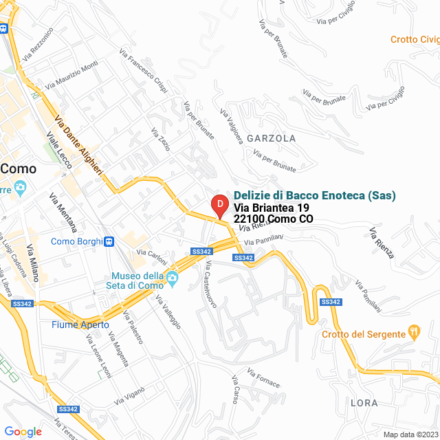 apri la mappa di Delizie di Bacco Enoteca (Sas)