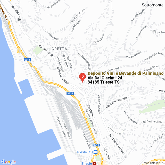 apri la mappa di Deposito Vini e Bevande di Palmisano Alfredo