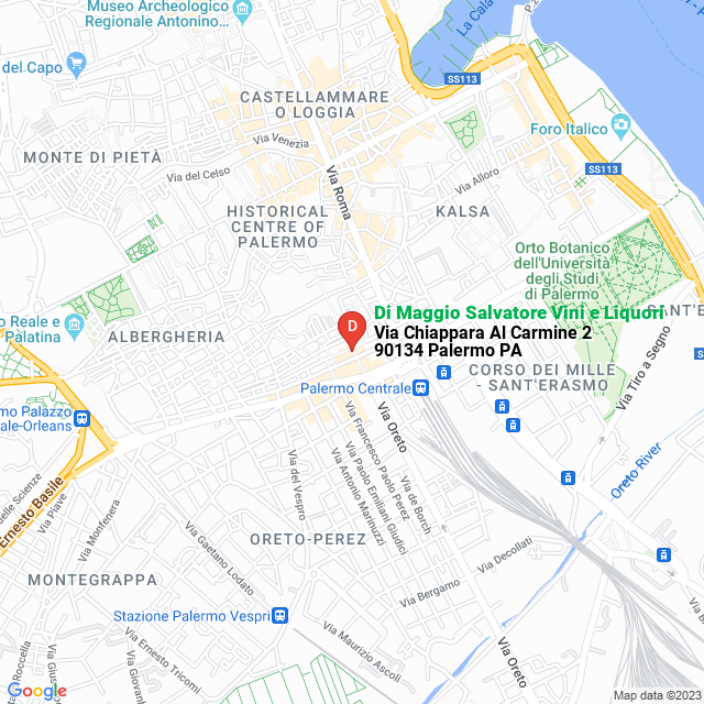 apri la mappa di Di Maggio Salvatore Vini e Liquori