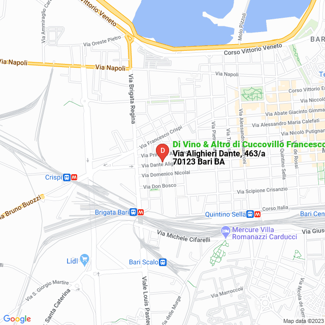 apri la mappa di Di Vino & Altro di Cuccovillo Francesco