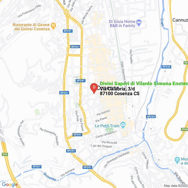 apri la mappa di Divini Sapori di Vilardo Simona Enoteca e Prodotti Tipic