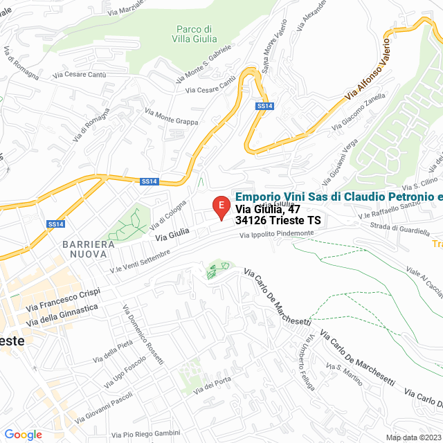 apri la mappa di Emporio Vini Sas di Claudio Petronio e C. Vini e Oli