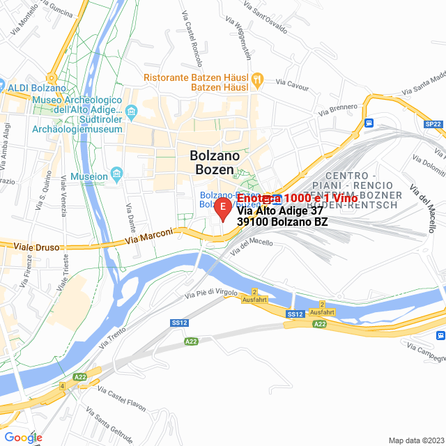 apri la mappa di Enoteca 1000 e 1 Vino