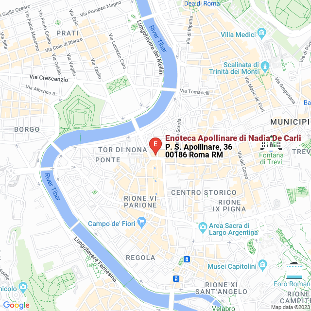 apri la mappa di Enoteca Apollinare di Nadia De Carli