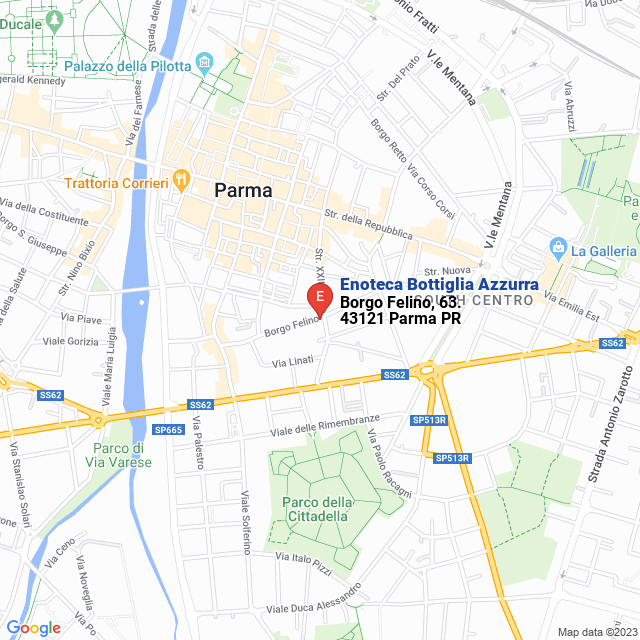 apri la mappa di Enoteca Bottiglia Azzurra