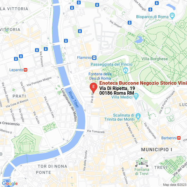 apri la mappa di Enoteca Buccone Negozio Storico Vini Liquori Champagne Delicatezze