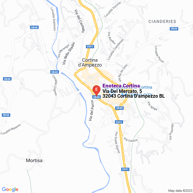 apri la mappa di Enoteca Cortina