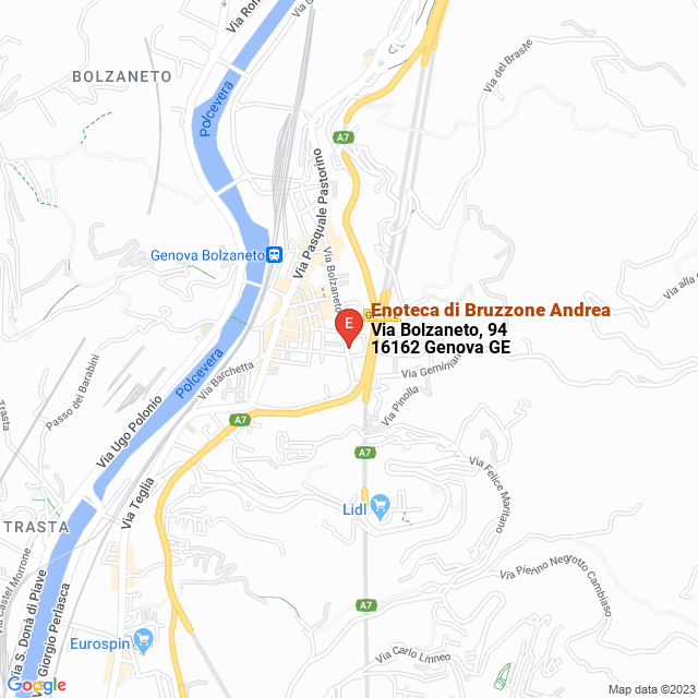 apri la mappa di Enoteca di Bruzzone Andrea